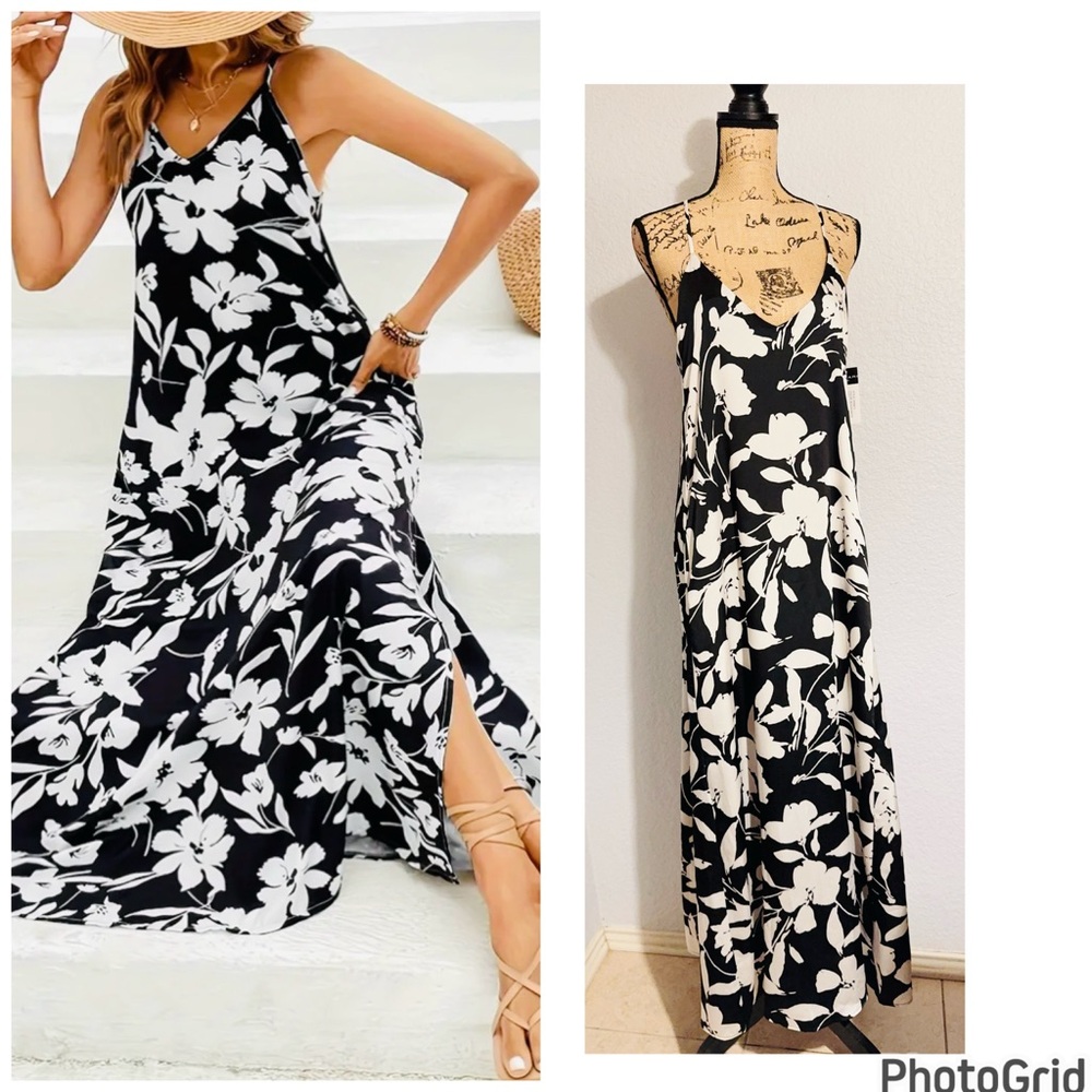 Tahari Floral Maxi Dress NWT
